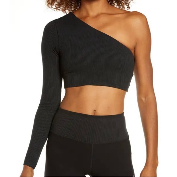 ALO Yoga Tops - Alo Yoga Ribbed Wave Crop Long Sleeve Sz S Light Green